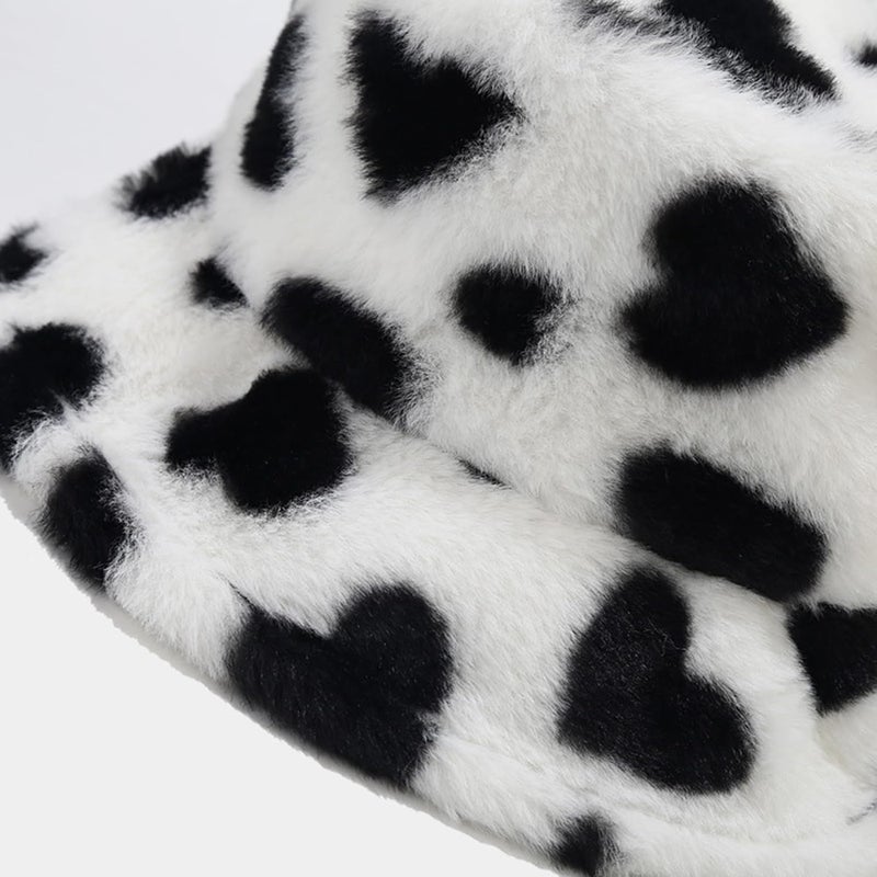 Dirholl Women's Winter Faux Fur Fuzzy Warm Bucket Hat - Image 3